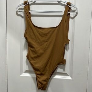 L*space Tan One Piece Mayra Swim Suit Sz 6
